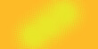 © Ubay - Yellow radial halftone background. Retro comic grain pixel texture.