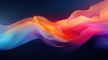 Wall Mural - Bright, flowing motion with gradient hues