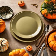  dinnerware set with pumpkins