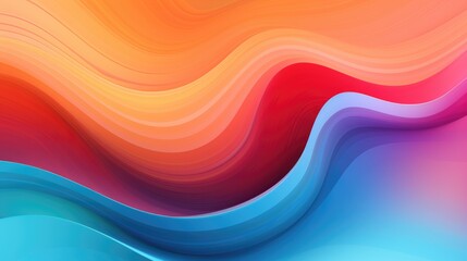 Wall Mural - Bright, flowing motion with gradient hues