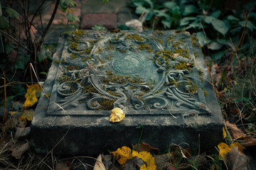 Canvas Print - Halloween tombstone