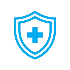 Wall Mural - shield with cross icon