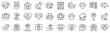 © SkyLine - Set of 30 outline icons related to pet friendly. Linear icon collection. Editable stroke. Vector illustration