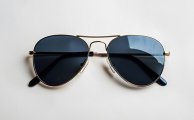 A pair of sunglasses on a white background