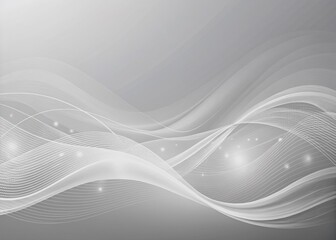 Abstract white and light gray wave modern background. illustration