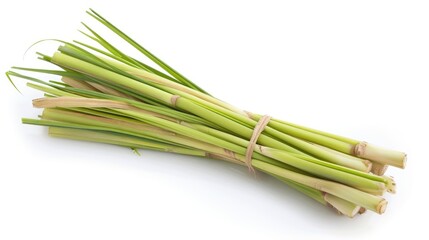 Lemongrass Bunch on White Background