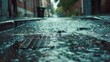 © Keat - Heavy rain caused water to flow through the streets with clogged drains.