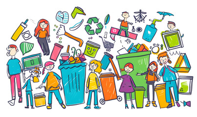 recycle and reuse products concept to keep the world green.