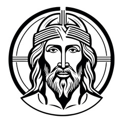 Wall Mural - Gorgeous and lovely Jesus Christ vector art
