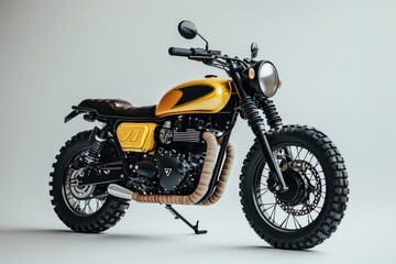 scrambler motor on white background