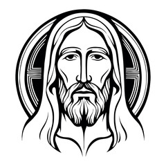 Wall Mural - Gorgeous and lovely Jesus Christ vector art
