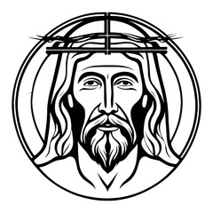 Wall Mural - Gorgeous and lovely Jesus Christ vector art
