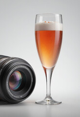 Minimal photorealistic of Bellini , vivid colors, flat white background, no shadows