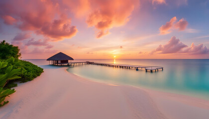 Wall Mural - sunset on the beach