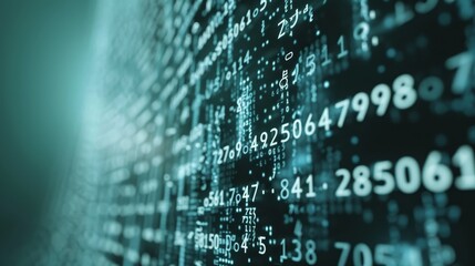the blockchain concept. big data binary code futuristic information technology, data flow. interconn