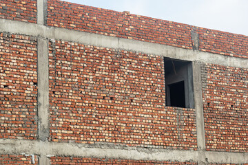 brick wall with windows for texture 