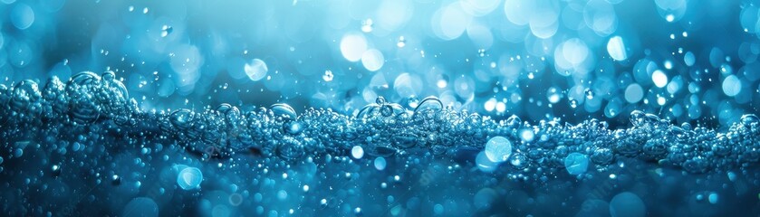 Wall Mural - Water Bubbles Abstract Background