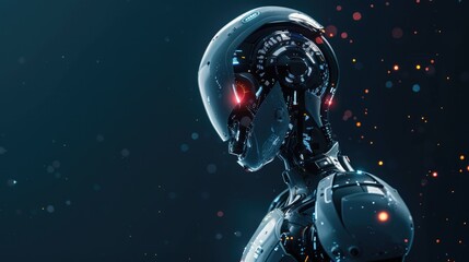 Conceptual technology illustration of artificial intelligence in colorful colors , Generative AI