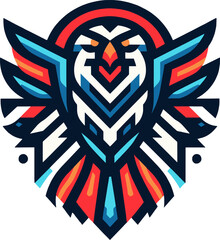 Wall Mural - tribal Tattoo art design of eagle logo silhouette 