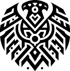 Sticker - tribal Tattoo art design of eagle logo silhouette 