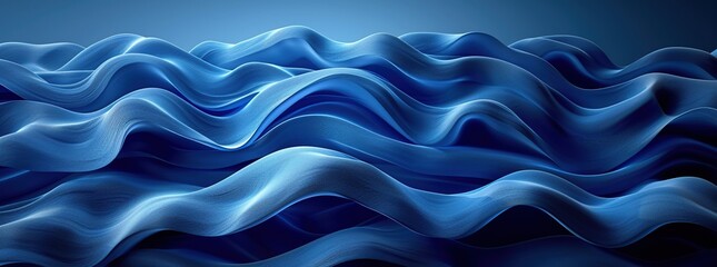 Canvas Print - Abstract Blue Waves