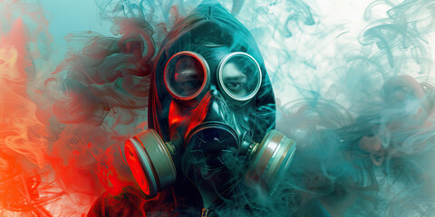 Wall Mural - Breathing Fear: The Threat of Chemical Warfare, Lingering Fear, and Enduring Impact