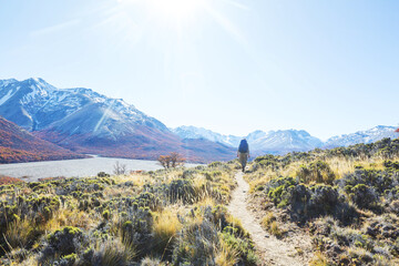 Canvas Print - Hike in autumn season