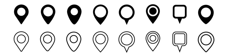 Location icon. Map pin icon