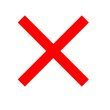 © SM - red cross icon.Set of simple icons in flat style No, Disapproved, Rejected, Wrong, False, Red, Not Ok. Graphics