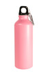 © Marcela Ruty Romero - Pink aluminum water bottle, isolated on a blank background.