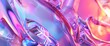 © zaa - Fluid design twisted shapes holographic 3D abstract background iridescen