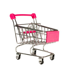 Canvas Print - Trolley cart isolated on a blank background cutout.