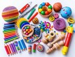 © Nataliya - Assortment of vibrant toys and art supplies