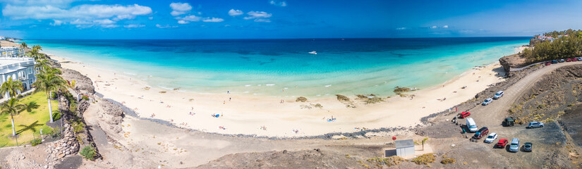 Wall Mural - aerial views of butihondo and jandia beach, fuerteventura, canary islands