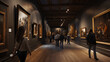 © Matthias - Historic art gallery at night with classical paintings