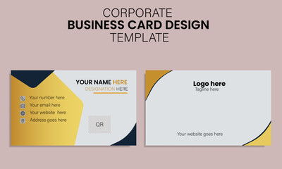 Wall Mural - modern stylish corporate business card, creative & clean vector design.