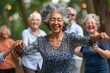© Yuliia - group of seniors joyfully dancing and celebrating their active retirement life together.