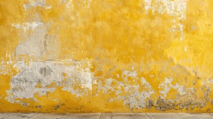 Wall Mural - Vintage yellow wall with texture for aesthetic backdrop concept