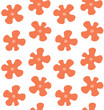 © Sweta - Vector seamless pattern of groovy flower isolated on white background