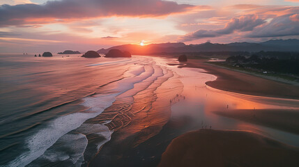 Wall Mural - Beaches extend from Ecola State Park to Arch Cape on the Oregon Coast