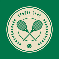 Wall Mural - PrintVintage tennis logo, badge, emblem and much more. Tennis club vintage tee print, athletic apparel design shirt graphic print.