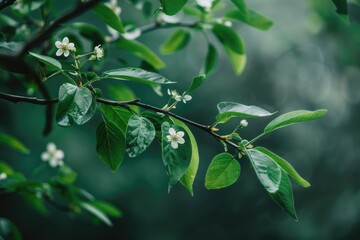 Canvas Print - Branch with White Flowers