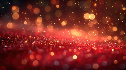 Wall Mural - Dark red and gold Abstract background and bokeh on New Year's Eve