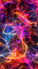 Aufkleber - Seamless abstract background forming colorful wavy and swirling shapes with light painting effect