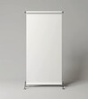 © DZMITRY - The blank white high resolution business roll up and standee banner display mock-up template can be used as a design presentation tool.