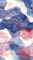 Aufkleber - Seamless watercolor abstract pattern evoking a galaxy sky design with pink and blue nebula clouds