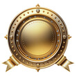 © AvalgArt - Luxurious gold emblem with ribbons on a transparent background, ideal for awards or premium branding.