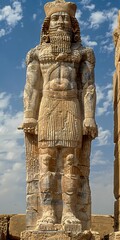 Wall Mural - Epic of gilgamesh vertical banner cultural display ancient epic hero's adventure striking design