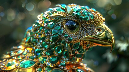 Sticker - close up of a peacock