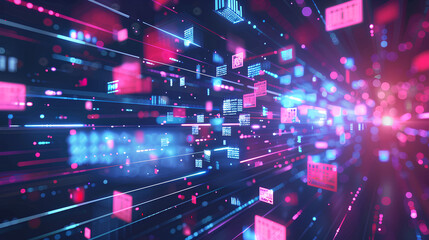 Wall Mural - the concept of digital content, a social network service, streaming video, and nft, which is a non-f